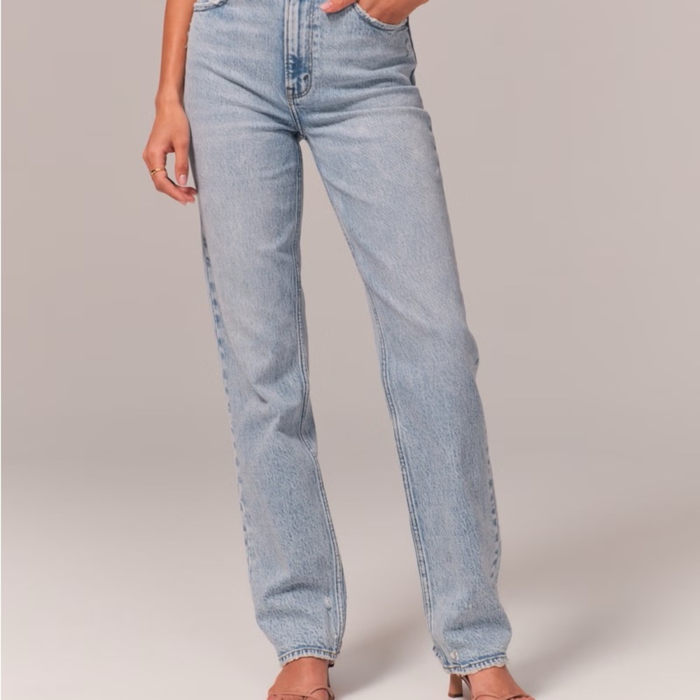 Abercrombie 90’s ultra high rise straight jean